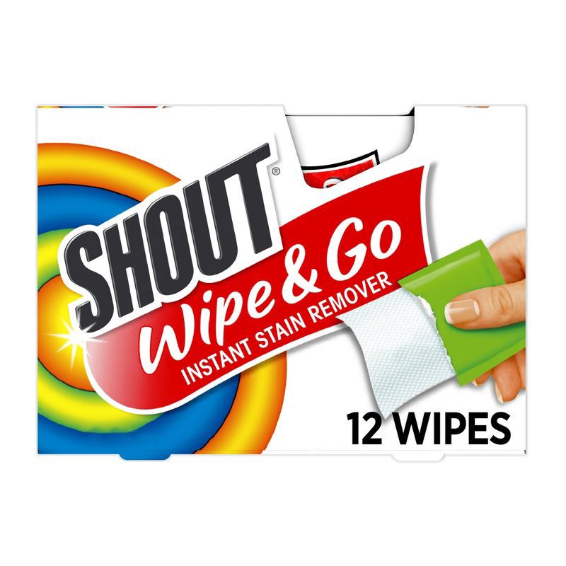 slide 1 of 10, Shout Wipe & Go Instant Portable Stain Remover - 12ct, 12 ct