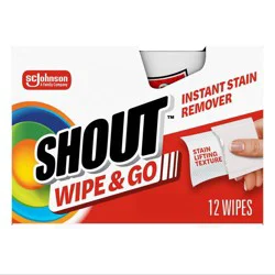 Shout Wipe & Go Instant Portable Stain Remover - 12ct