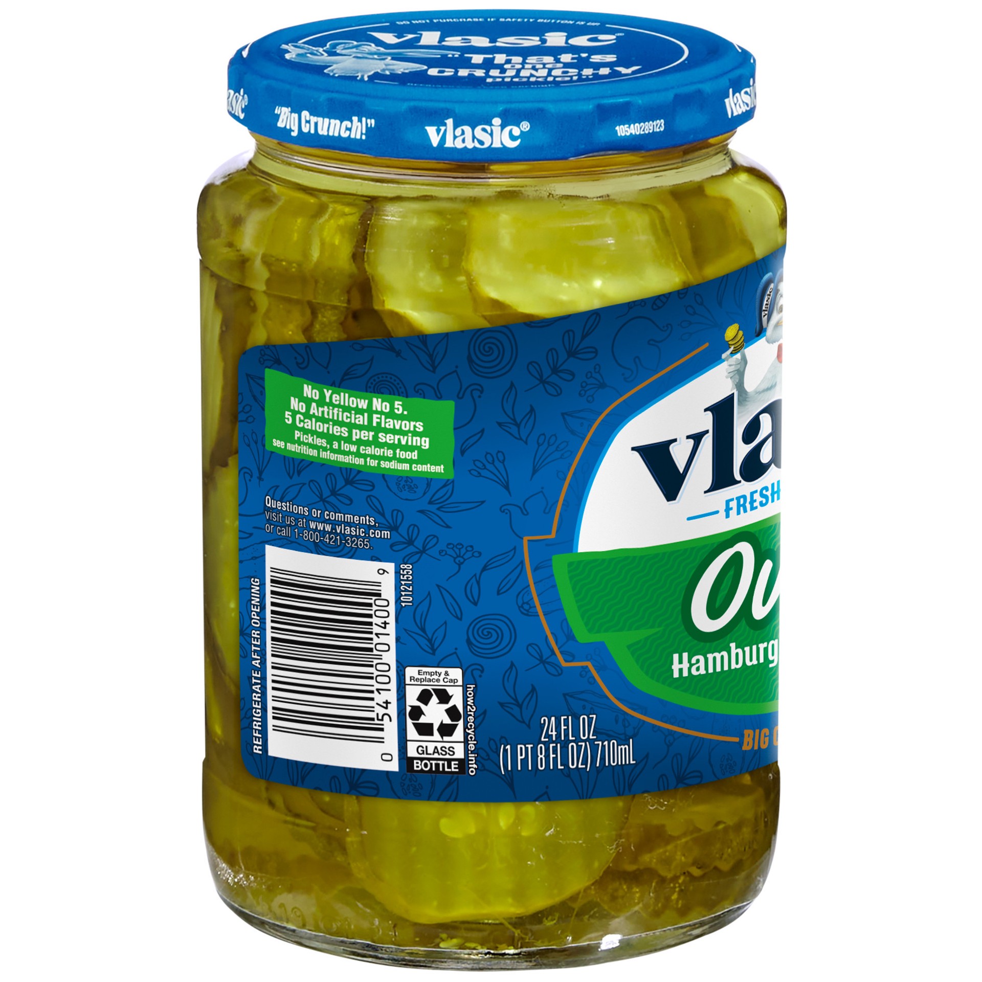 slide 4 of 5, Vlasic Ovals Hamburger Dill Pickle Chips - 24oz, 24 oz