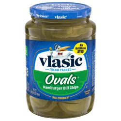 Vlasic Ovals Hamburger Dill Chips Hamburger Dill Chips 24 fl oz