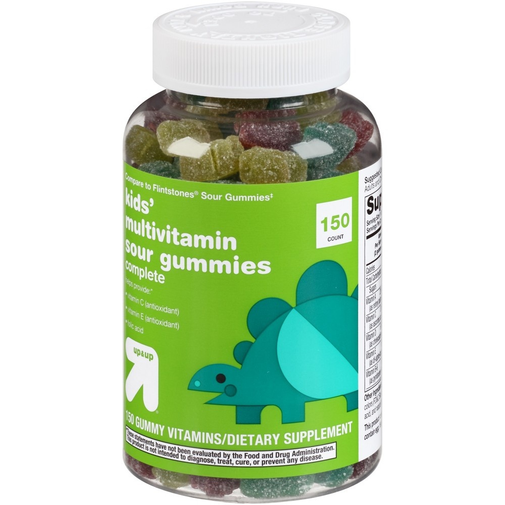 slide 3 of 3, up & up Children's Sour Multivitamin Dietary Supplement Gummies, 150 ct