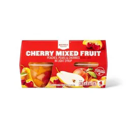 Cherry Mixed Fruit Cups 4ct - Market Pantry™