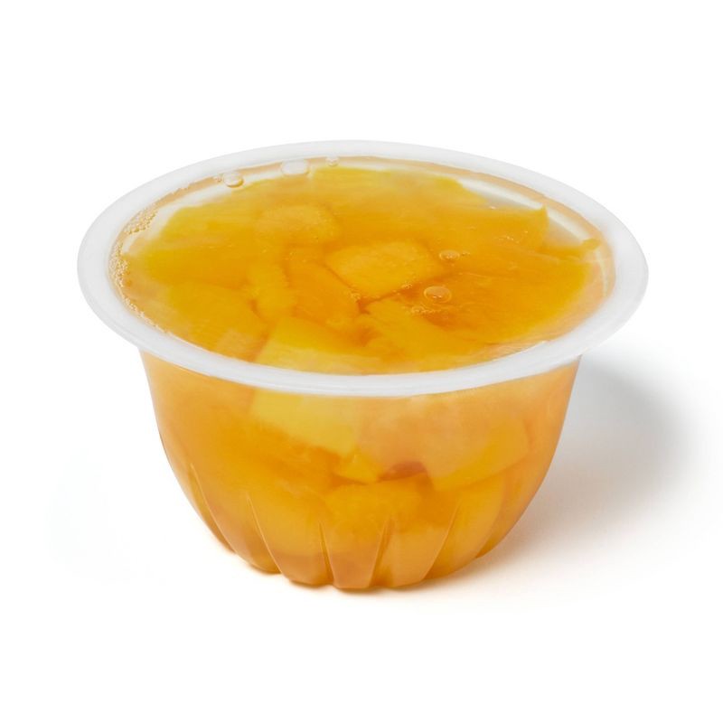 slide 2 of 3, Diced Peaches In Light Syrup Fruit Cups 4ct - Market Pantry™, 4 ct