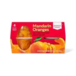 Mandarin Oranges in Light Syrup Fruit Cups - 16oz/4ct - Market Pantry™