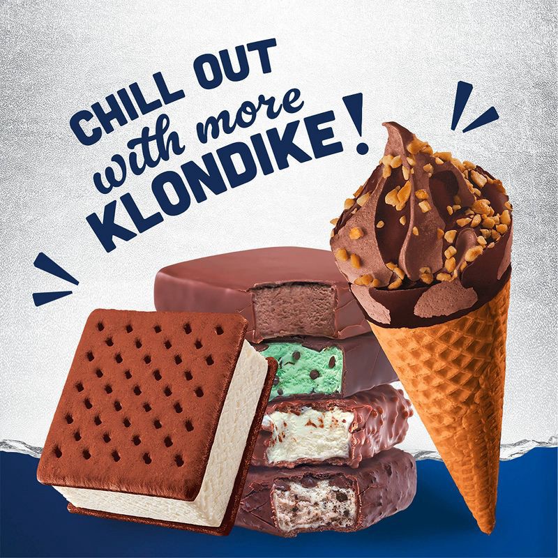 slide 5 of 6, Klondike Cookies & Crème Sandwiches Frozen Dairy Dessert - 4pk, 4 ct