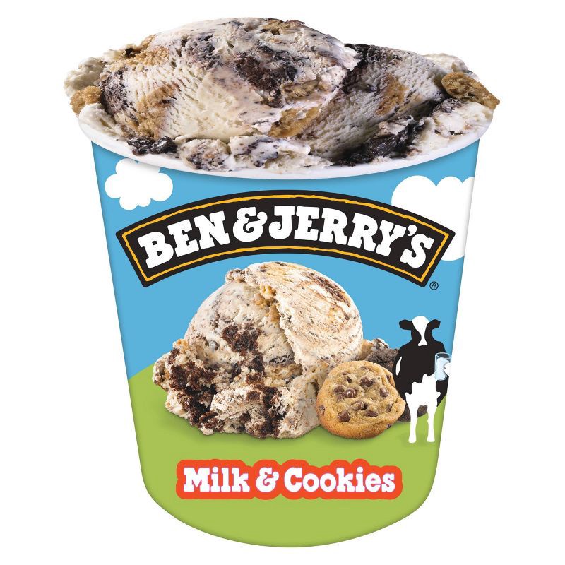 slide 2 of 6, Ben & Jerry's Milk and Cookies Vanilla Ice Cream - 16oz, 16 oz