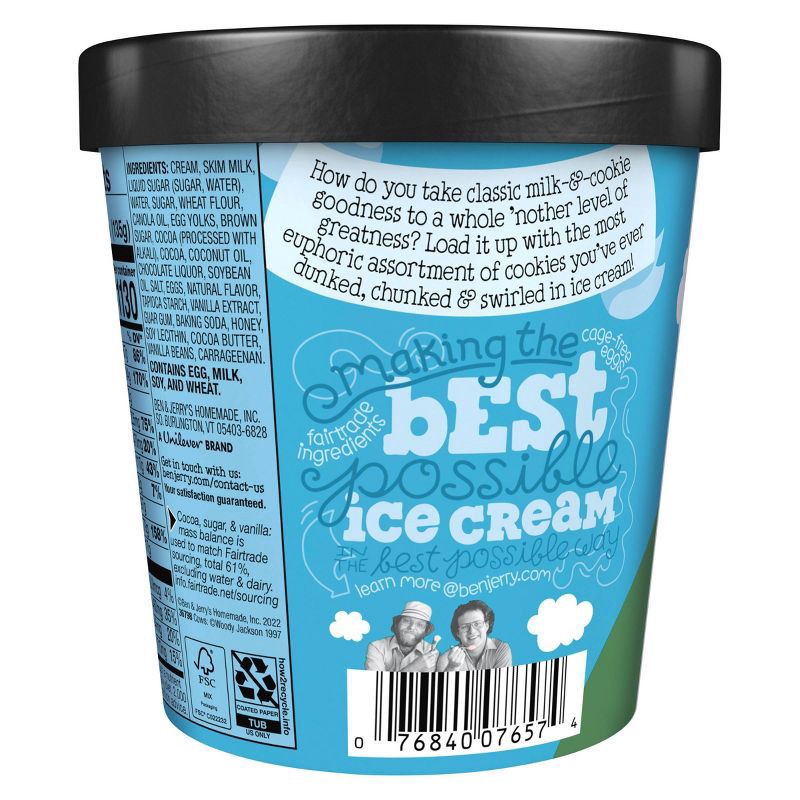 slide 3 of 6, Ben & Jerry's Milk and Cookies Vanilla Ice Cream - 16oz, 16 oz