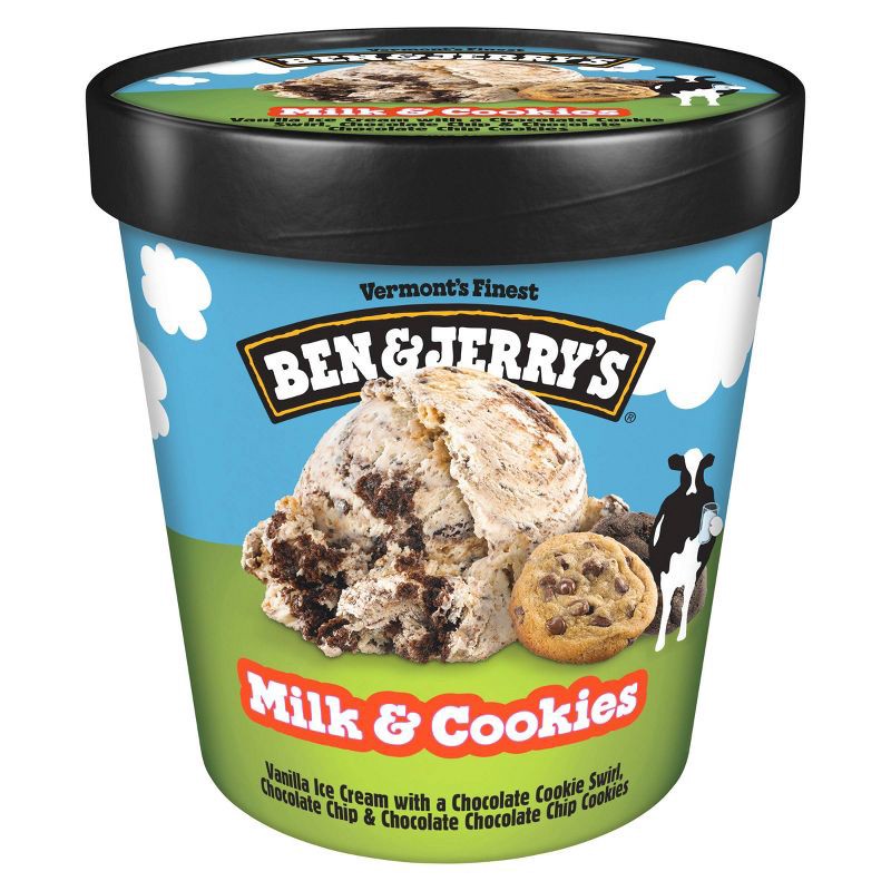 slide 1 of 6, Ben & Jerry's Milk and Cookies Vanilla Ice Cream - 16oz, 16 oz