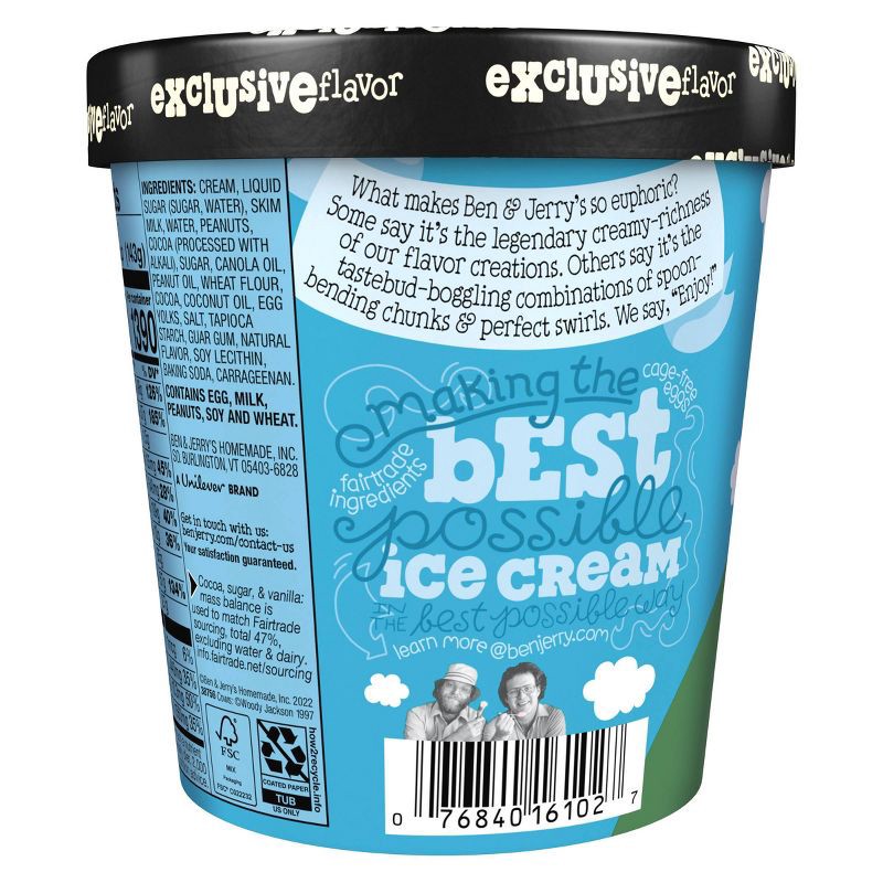 slide 2 of 7, Ben & Jerry's Peanut Butter World Chocolate Ice Cream - 16oz, 16 oz