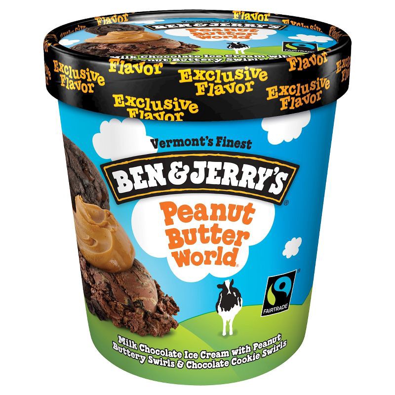 slide 7 of 7, Ben & Jerry's Peanut Butter World Chocolate Ice Cream - 16oz, 16 oz