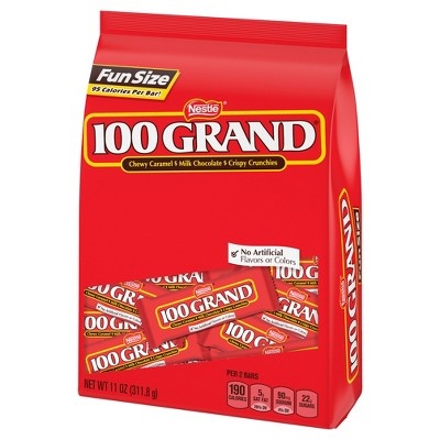 slide 1 of 1, Nestlé 100 Grand Fun Size, 11 oz