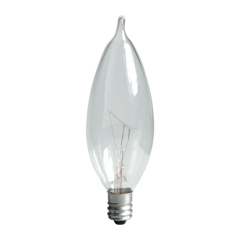 slide 2 of 4, GE Household Lighting GE 4pk 25W CAC Long Life Incandescent Chandelier Light Bulb White, 4 ct