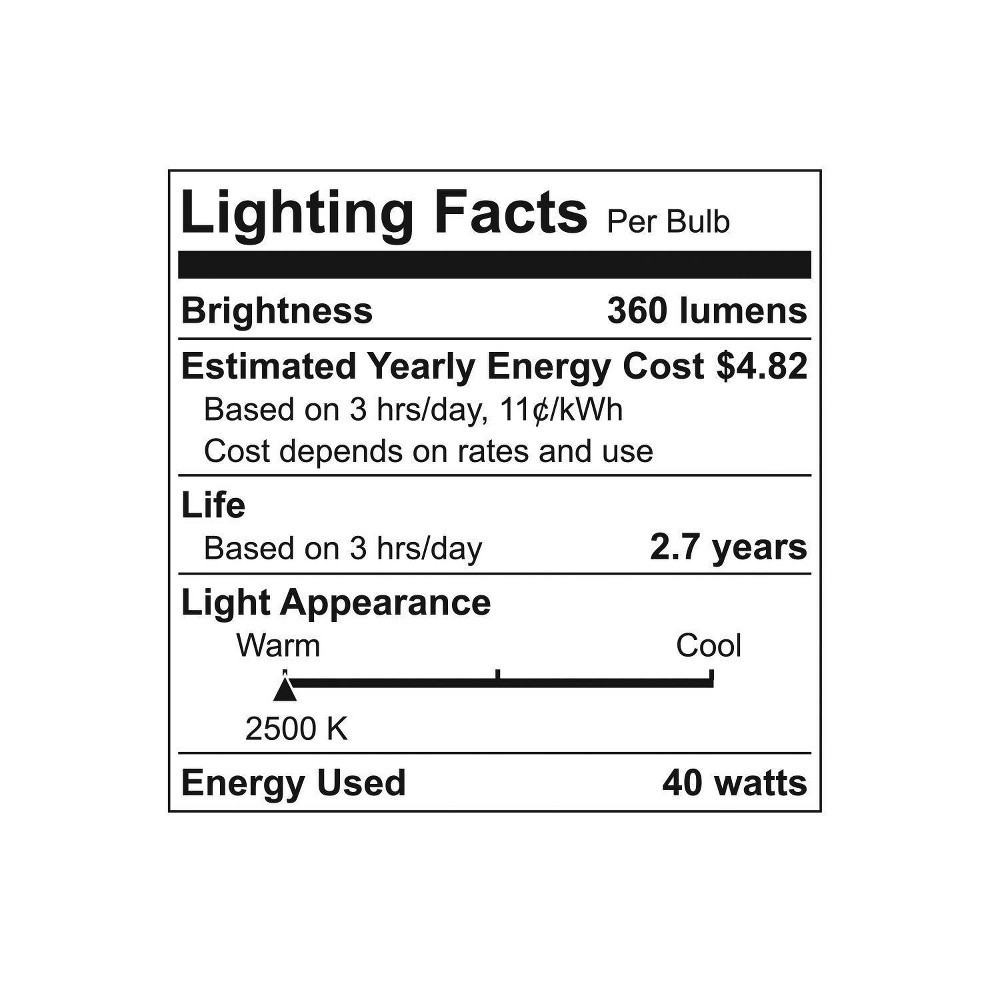 slide 3 of 3, GE Household Lighting GE 40w 4pk CAC Long Life Incandescent Chandelier Light Bulb Clear, 4 ct
