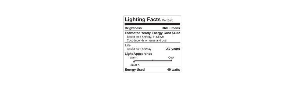 slide 4 of 5, GE Household Lighting GE 40W 4pk CAM Long Life Incandescent Chandelier Light Bulb White, 4 ct