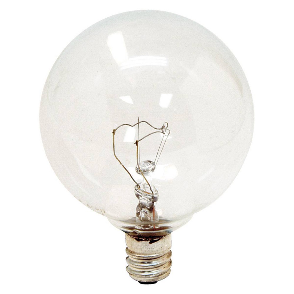 slide 2 of 3, GE Household Lighting General Electric 25w 4pk G16 Incandescent Light Bulb White, Clear Bulb, 4 ct