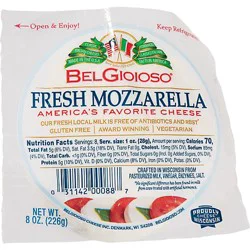 Belgioioso Specialty Fresh Soft Mozzarella Cheese Ball - 8 Oz