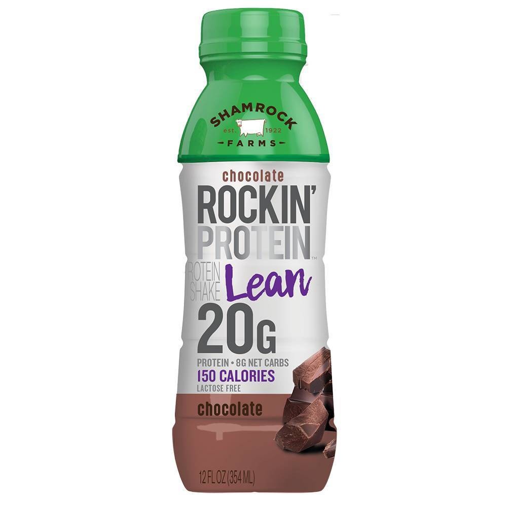 slide 1 of 1, Shamrock Farms Rockin' Refuel Lean Builder Chocolate Protein Milk Beverage - 12 fl oz, 12 fl oz