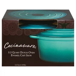 Cocinaware Teal Enamel Casserole