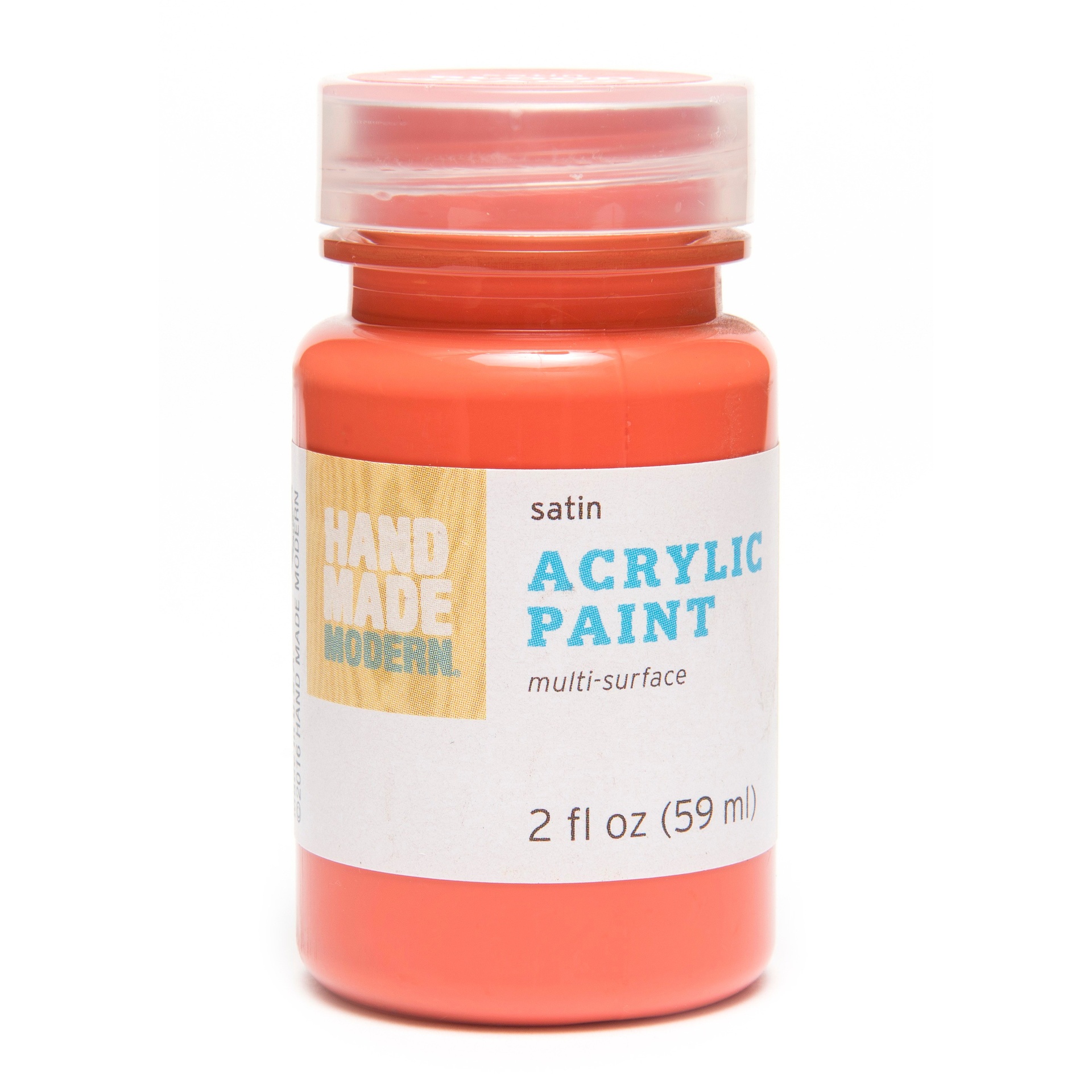 slide 1 of 1, Hand Made Modern Satin Acrylic Paint - Blood Orange, 2 oz