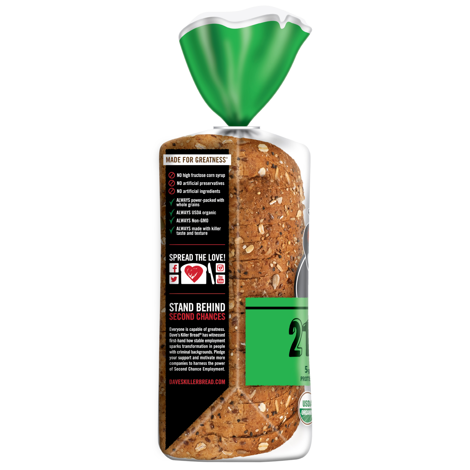 slide 2 of 3, Dave's Killer Bread Bread, Organic, 21 Whole Grains and Seeds, 27 oz