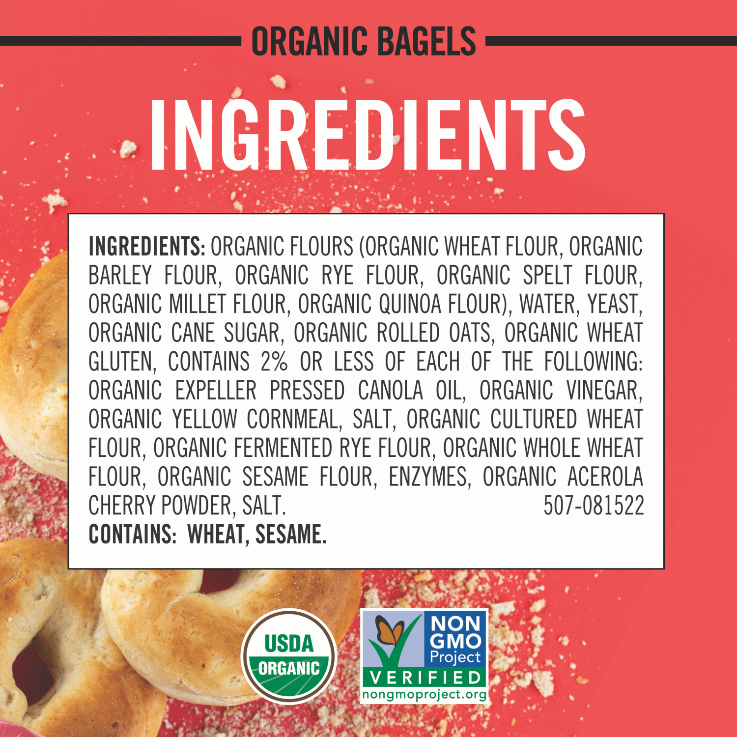slide 4 of 4, Dave's Killer Bread Bagels, Organic, 16.75 oz
