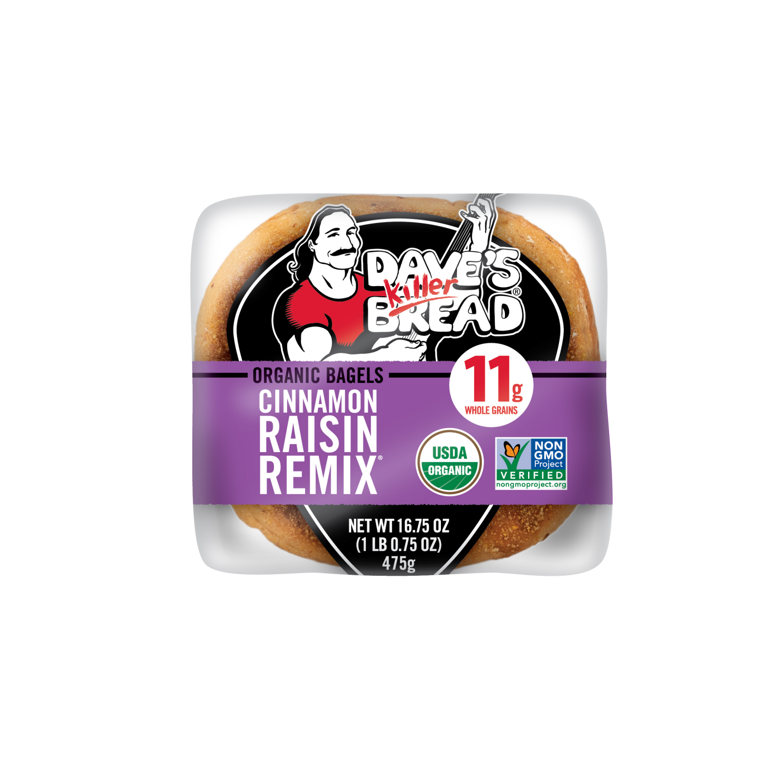 slide 3 of 7, Dave's Killer Bread Cinnamon Raisin Remix Bagels, Organic Cinnamon Raisin Bagels, 5 Count, 16.75 oz