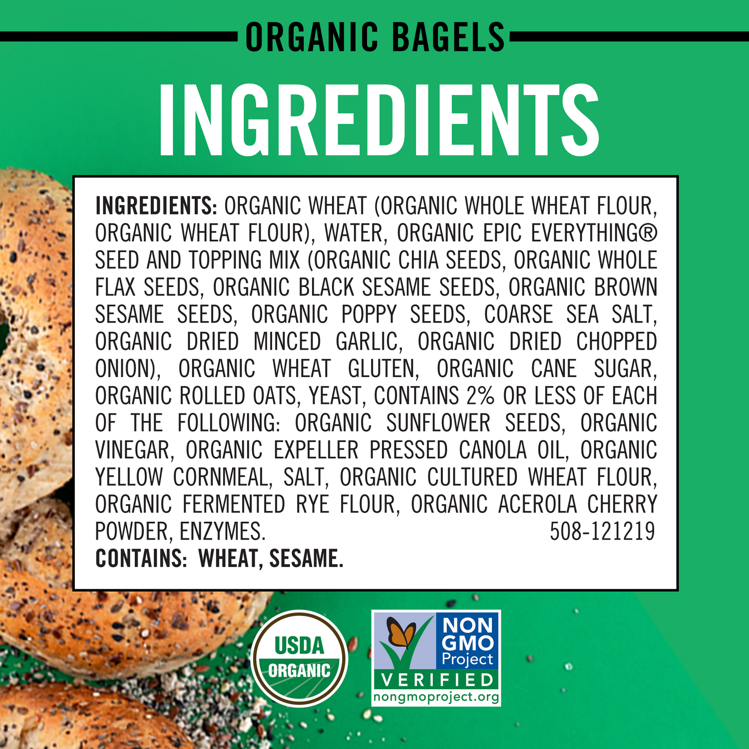 slide 5 of 5, Dave's Killer Bread Bagels, Organic, 16.75 oz