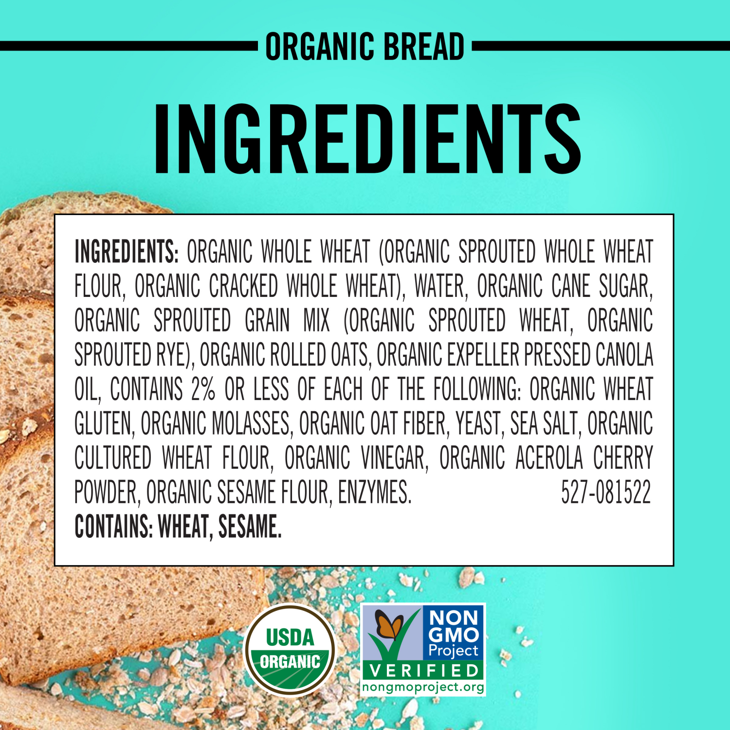 slide 5 of 5, Dave's Killer Bread Bread, Organic, Sprouted Whole Grains, Thin-Sliced, 20.5 oz