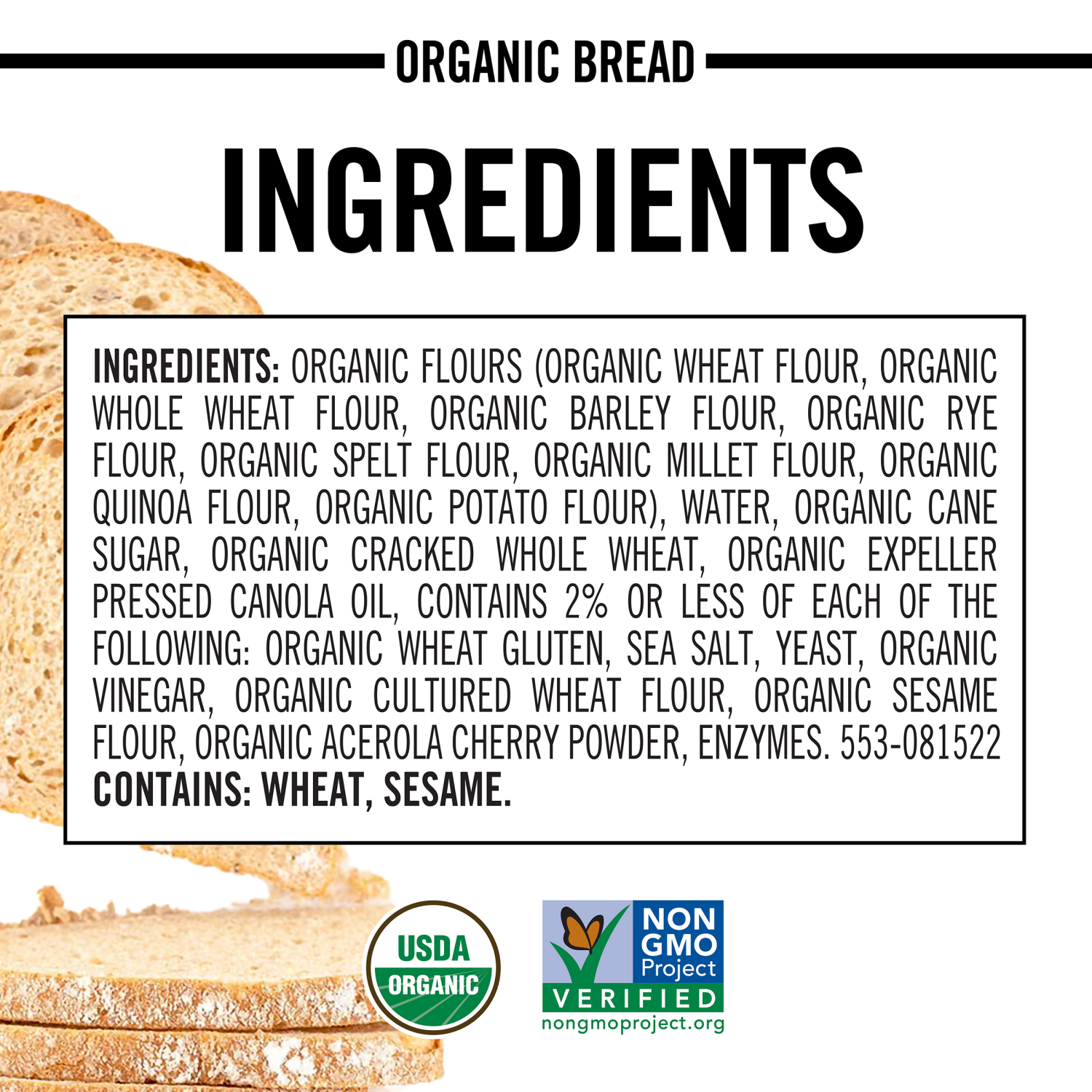 slide 4 of 4, Dave's Killer Bread Bread, Organic, White Bread Done Right, Thin-Sliced, 20.5 oz