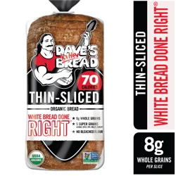 Dave's Killer Bread Bread, Organic, White Bread Done Right, Thin-Sliced