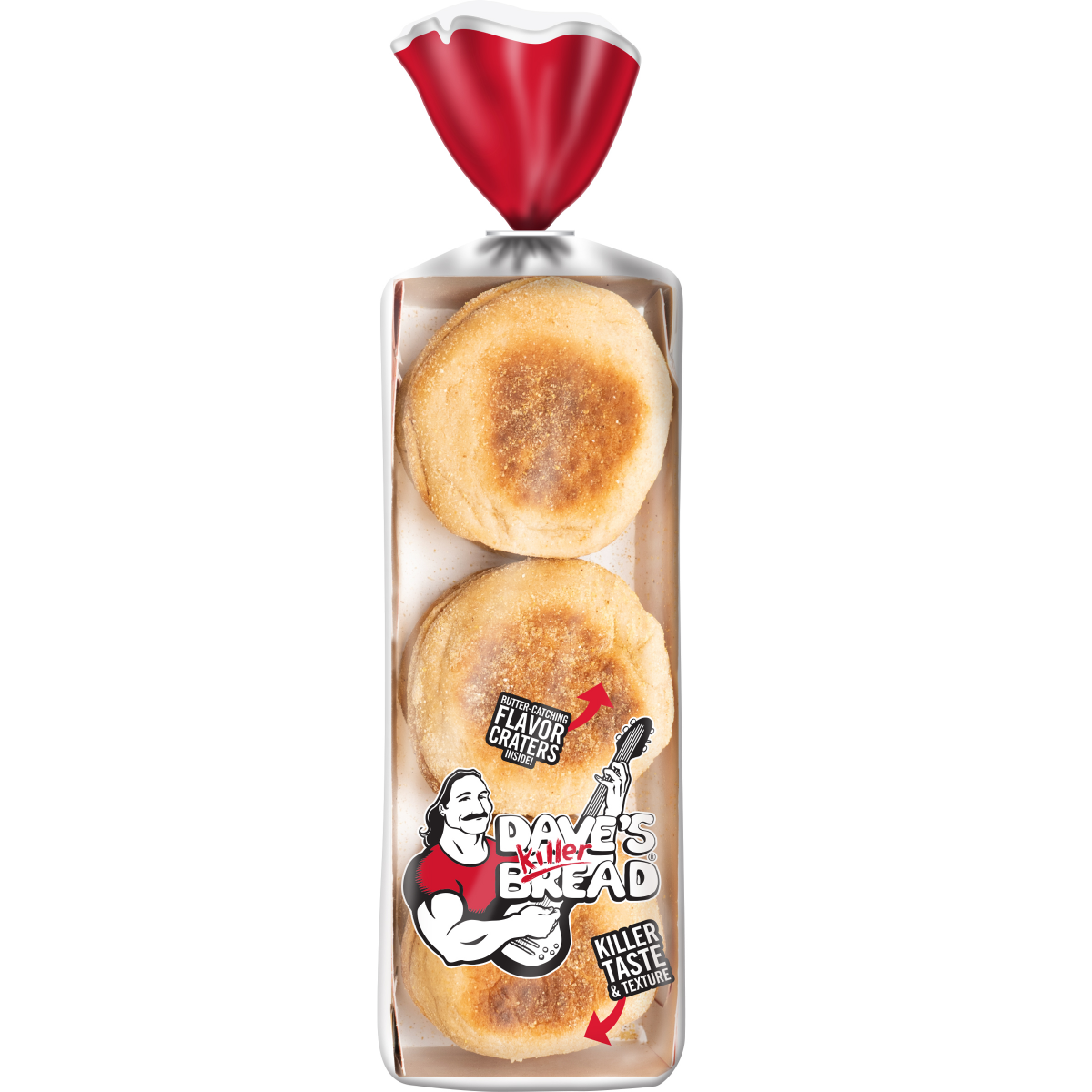 slide 1 of 3, Dave's Killer Bread English Muffins, Organic, Killer Classic, 6 ct