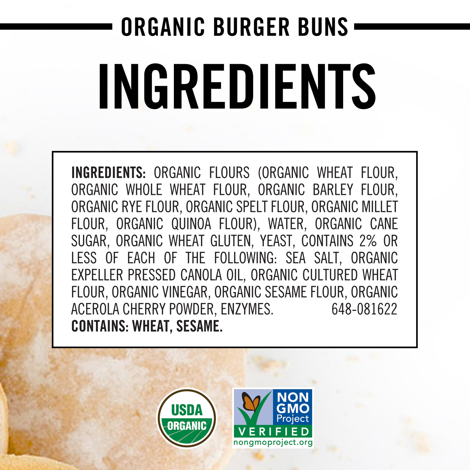 slide 5 of 5, Dave's Killer Bread Burger Buns Done Right, Organic White Bread Hamburger Buns, 8 Count, 8 ct