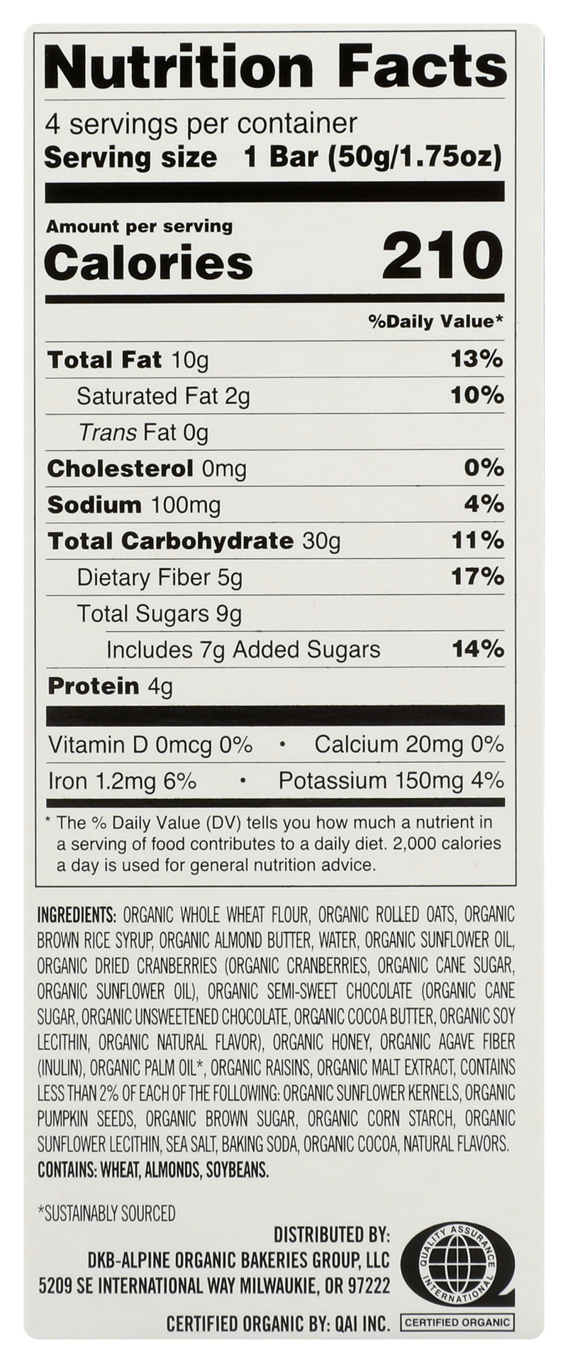 slide 2 of 3, Dave's Killer Bread Snack Bars, Organic, Trail Mix Crumble, 4 ct