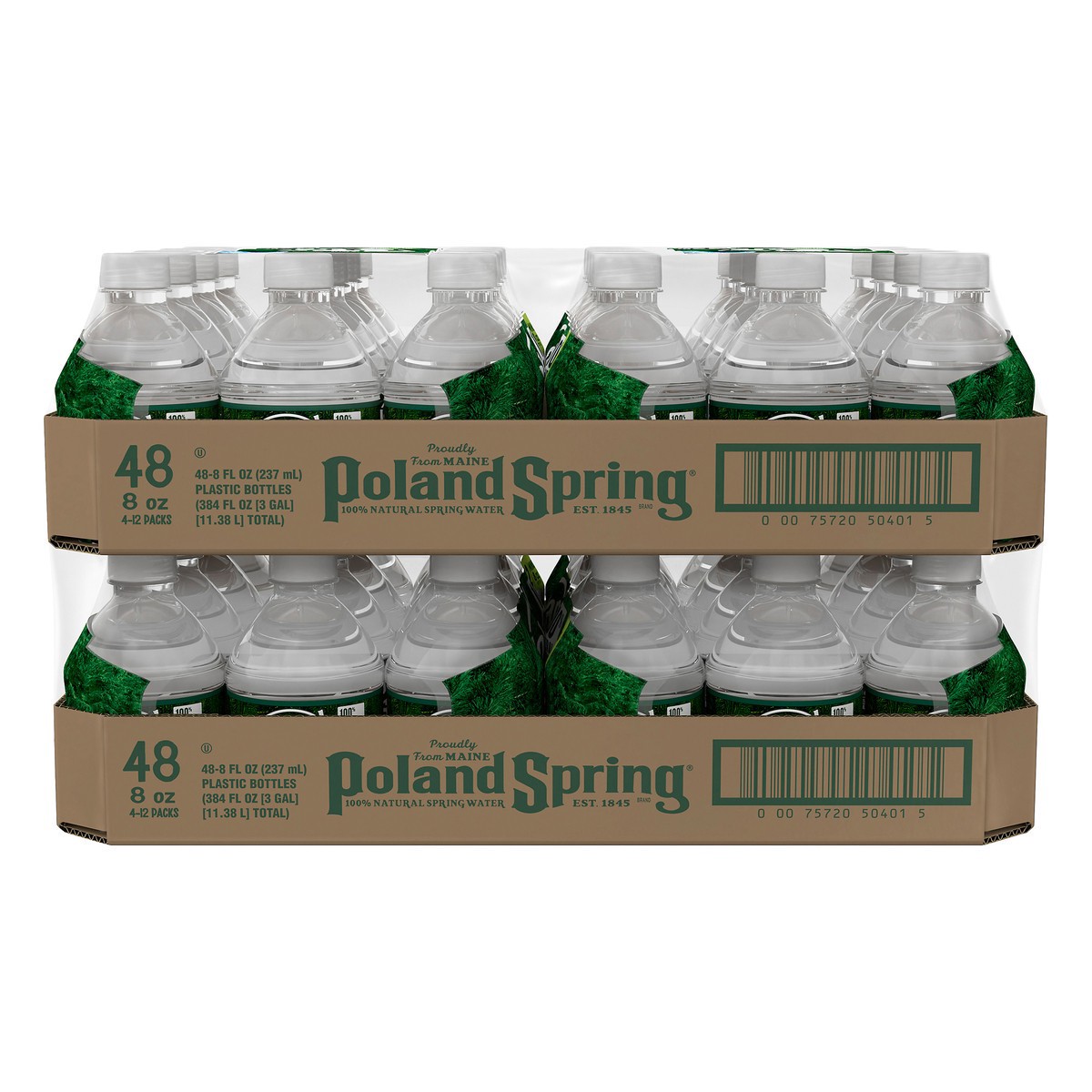 slide 1 of 9, POLAND SPRING Brand 100% Natural Spring Water, 8-ounce mini plastic bottles (Total of 48), 8 oz