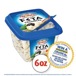 President Crumbled Feta Cheese - 6 Oz
