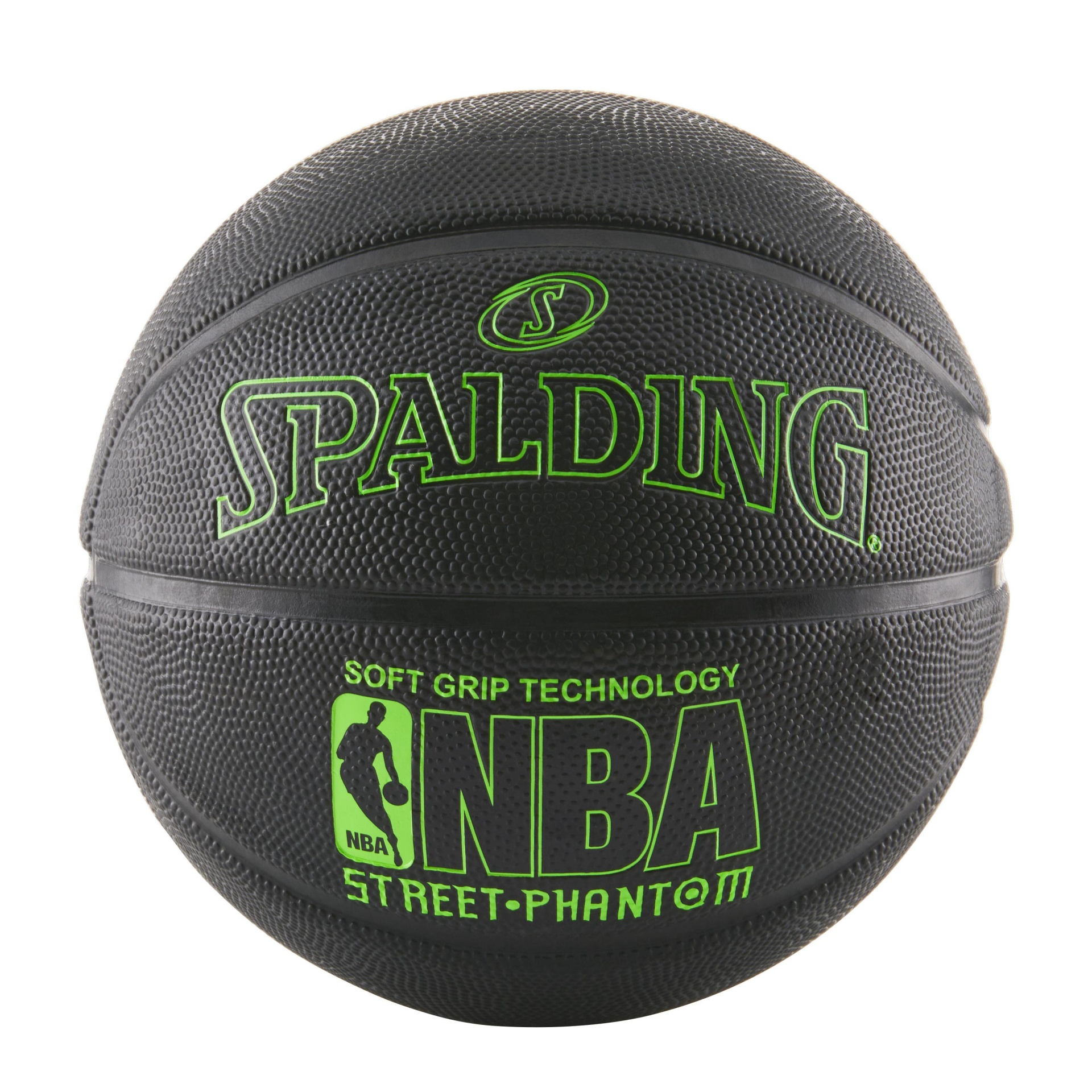 slide 1 of 4, Spalding NBA Street Phantom 29.5" Basketball - Black, 1 ct