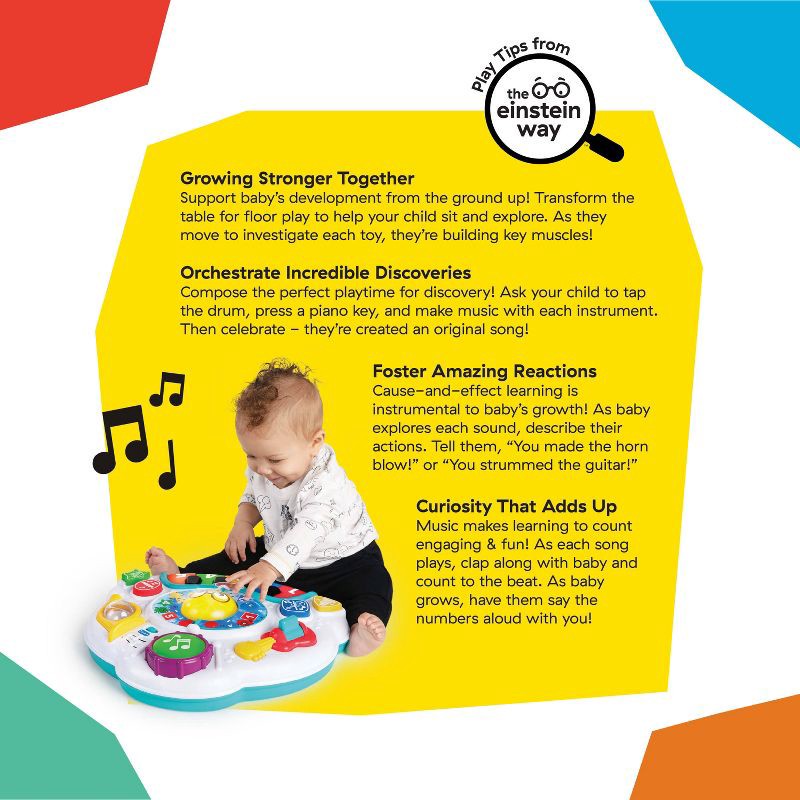 slide 4 of 14, Baby Einstein 2-in-1 Discovering Music Activity Table and Floor Toy, 1 ct