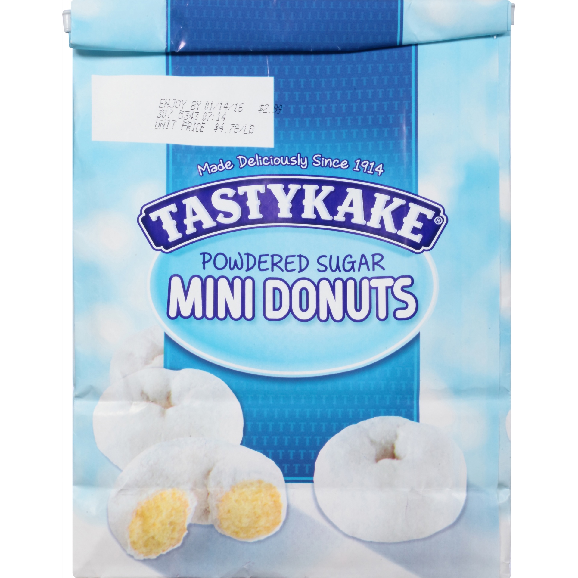 slide 6 of 8, Tastykake Powdered Sugar Mini Donuts, 10 oz