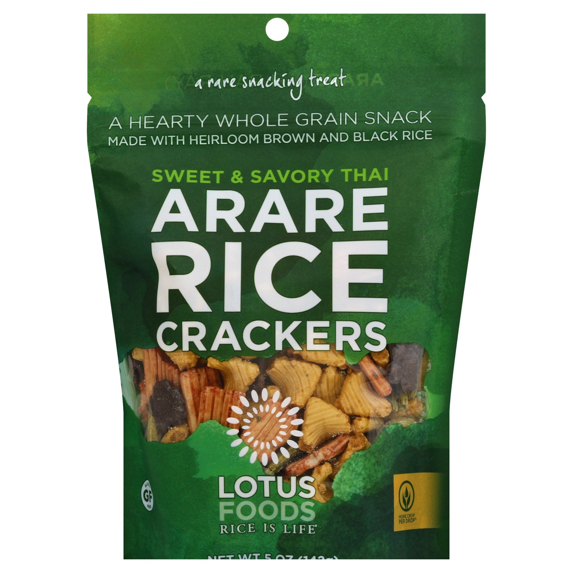 slide 1 of 2, Lotus Foods Sweet & Savory Thai Arare Rice Crackers, 5 oz