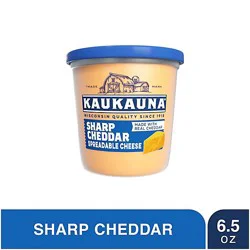 Kaukauna Sharp Cheddar Spreadable Cheese Cup - 6.5 Oz