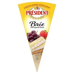 President Brie Cheese Wedge - 7 Oz
