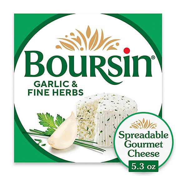 slide 1 of 1, Boursin Garlic & Fine Herbs Gourmet Cheese - 5.3 Oz, 5.3 oz