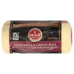 Primo Taglio Cheese Roll Mozzarella With Hot Salami Pepperoncini - 8 Oz