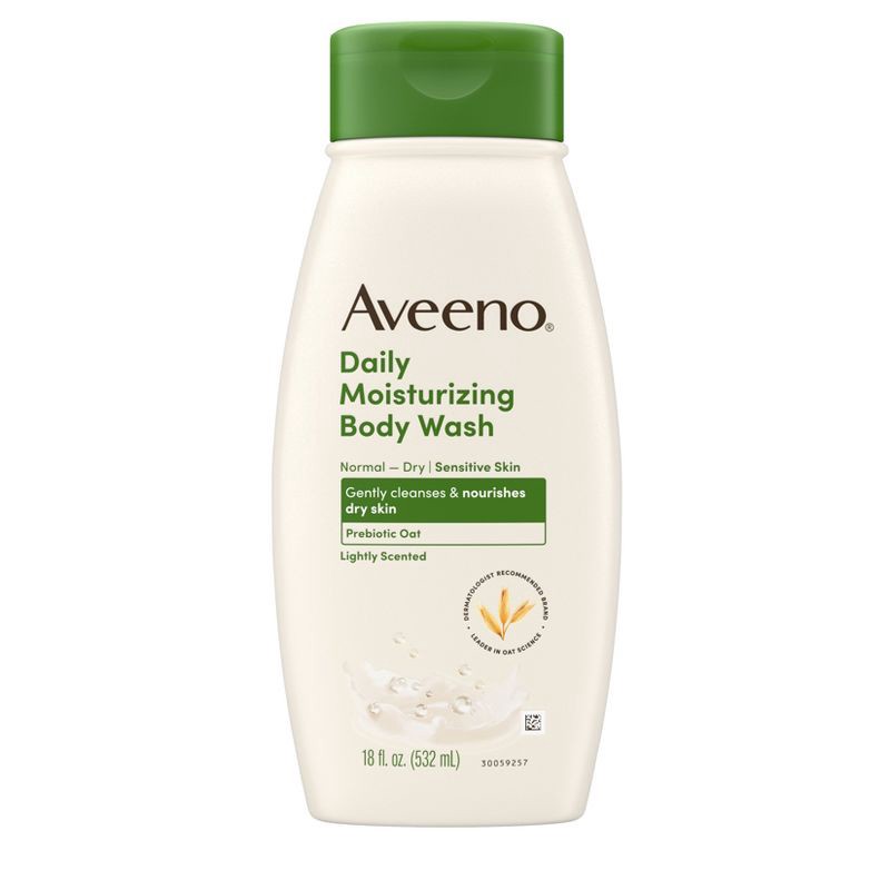 slide 2 of 11, Aveeno Daily Moisturizing Body Wash with Soothing Oat - 18 fl oz, 18 fl oz