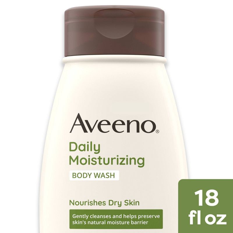 slide 1 of 5, Aveeno Daily Moisturizing Body Wash with Soothing Oat - 18 fl oz, 18 fl oz