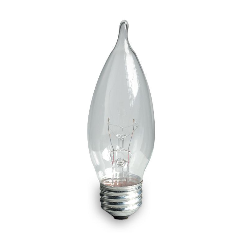 slide 2 of 4, GE Household Lighting GE 25w 4pk Long Life Incandescent Chandelier Light Bulb White, 4 ct