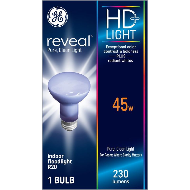 slide 1 of 3, GE Household Lighting GE 45W Reveal Light Bulb, 1 ct