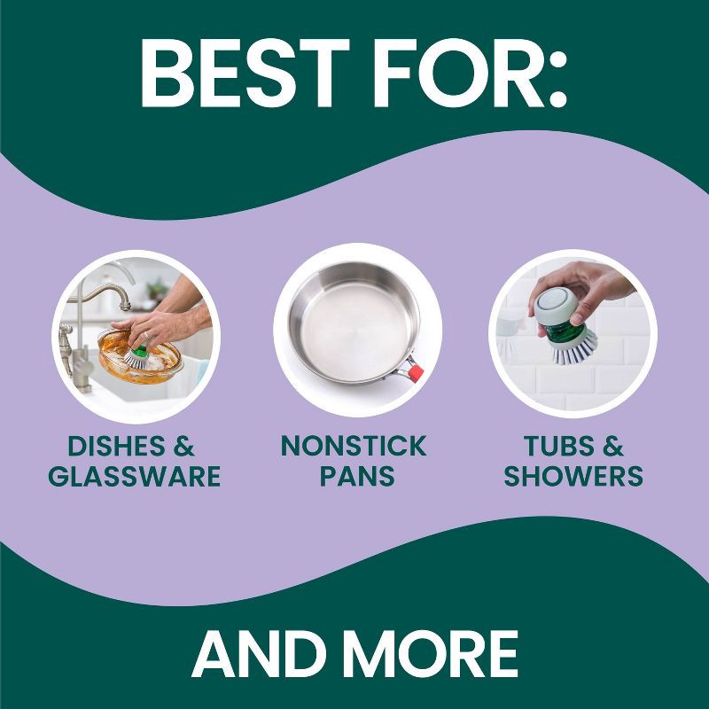 slide 4 of 11, Scotch-Brite Odor Resist Soap Dispensing Palm Brush, 1 ct