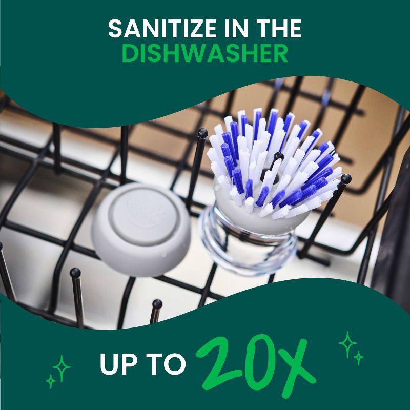 slide 6 of 11, Scotch-Brite Odor Resist Soap Dispensing Palm Brush, 1 ct