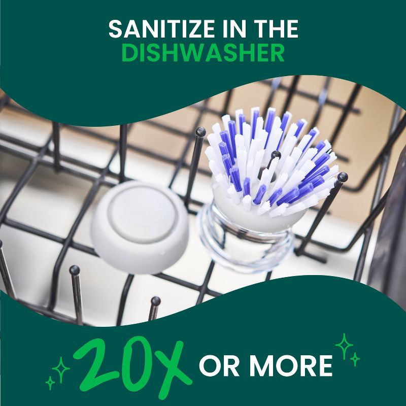 slide 7 of 11, Scotch-Brite Odor Resist Soap Dispensing Palm Brush, 1 ct